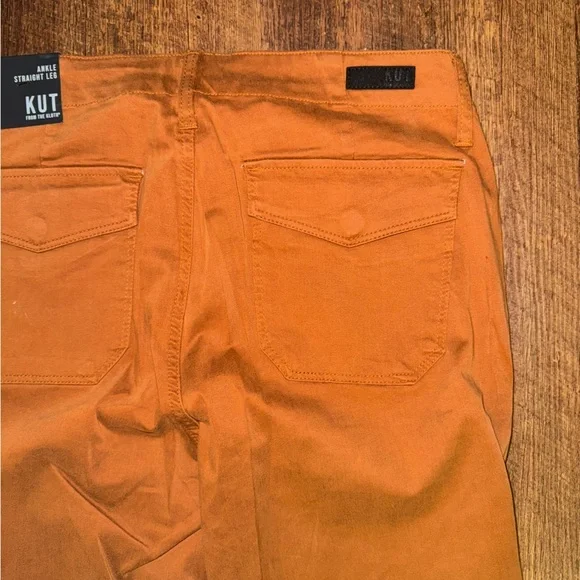 Kut from the Kloth Skinny Orange Gold Jeans - Picture 5 of 8